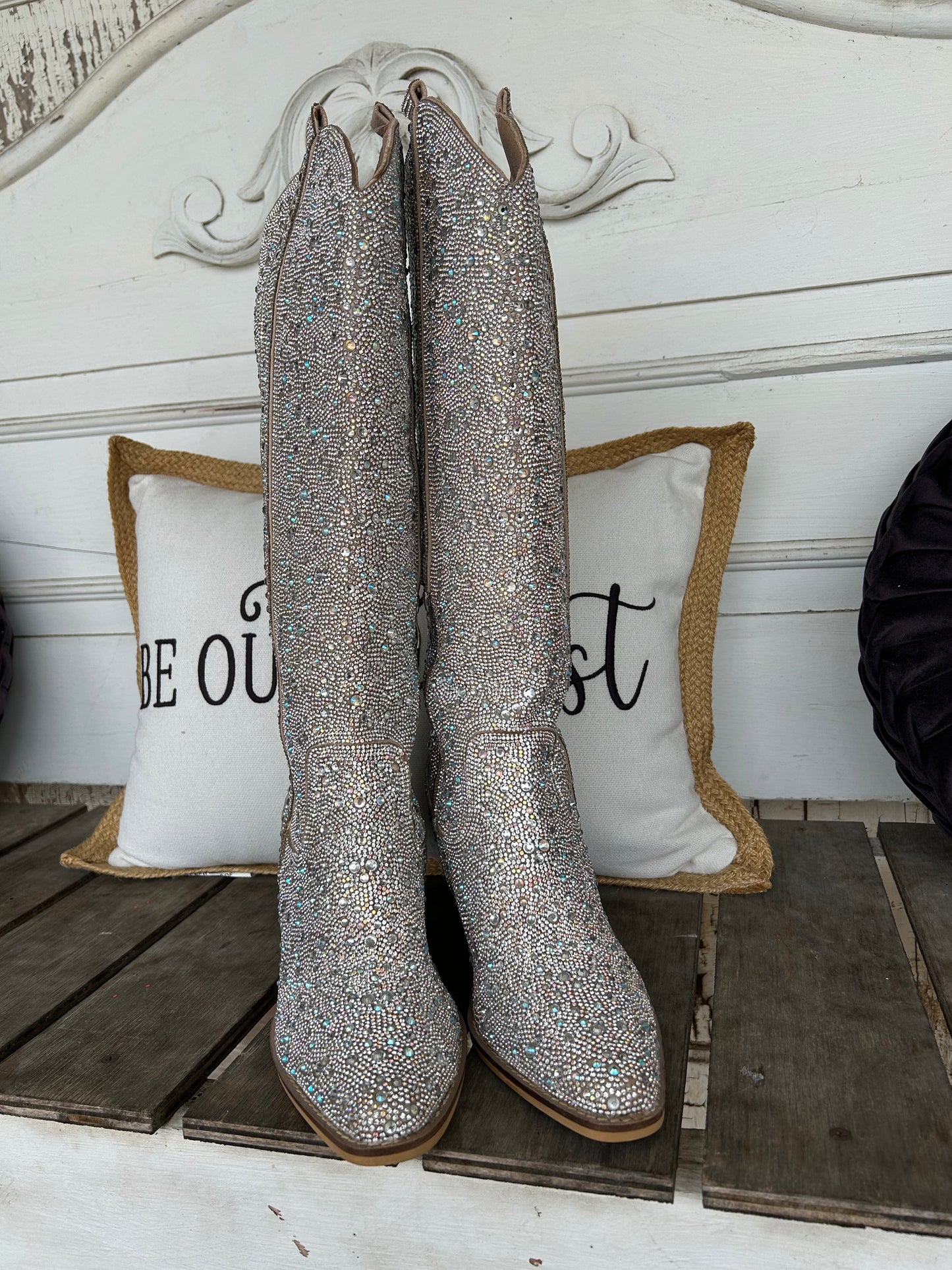 Dolly Rhinestone Tall Boots