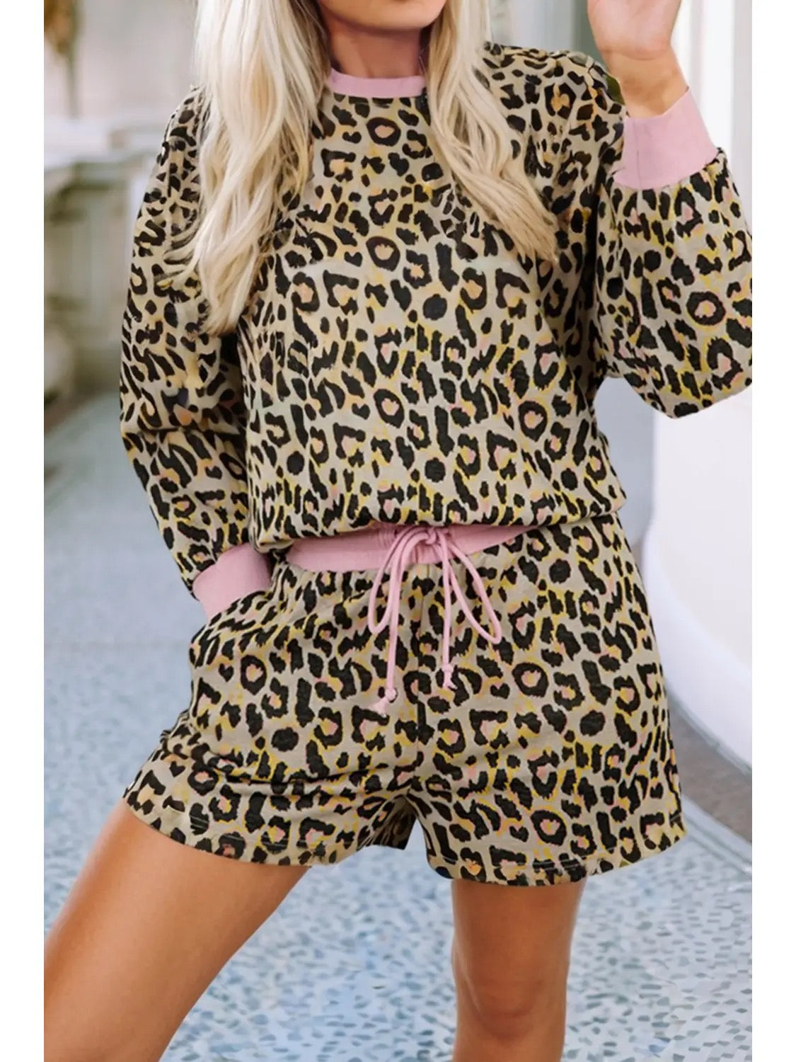 Julie Pink Leopard Set