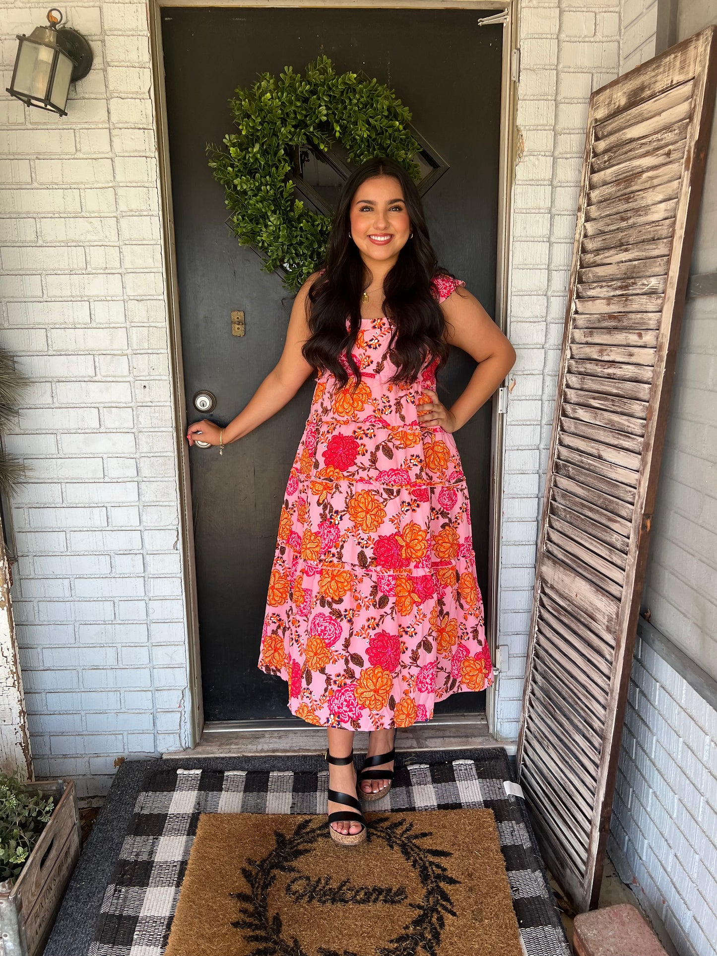 Francesca’s Floral Midi Dress