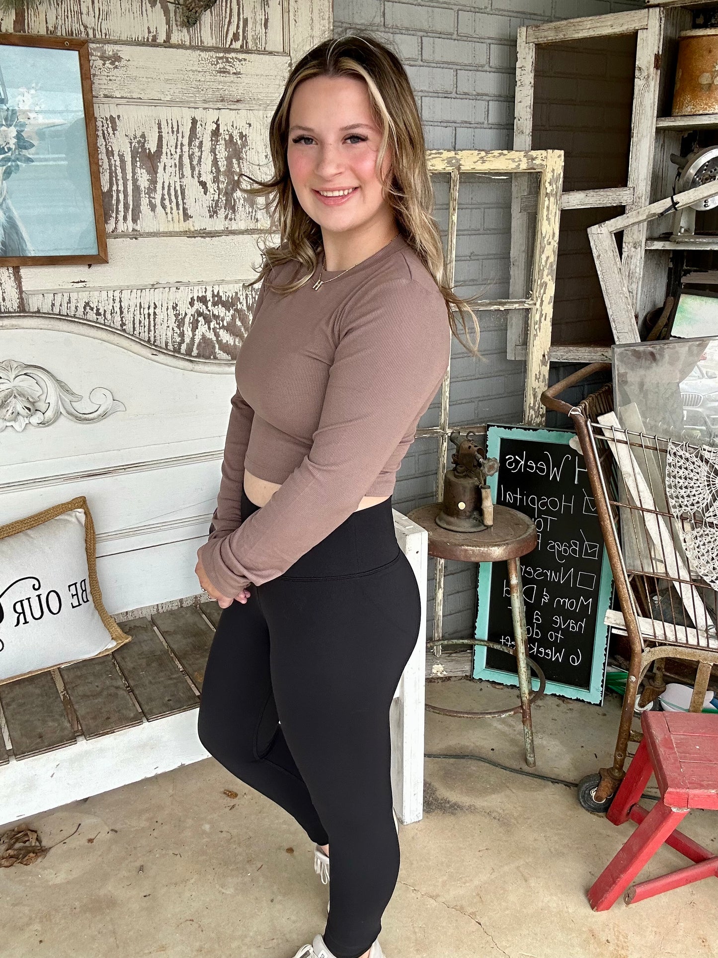 Essential Long Sleeve Crop Top