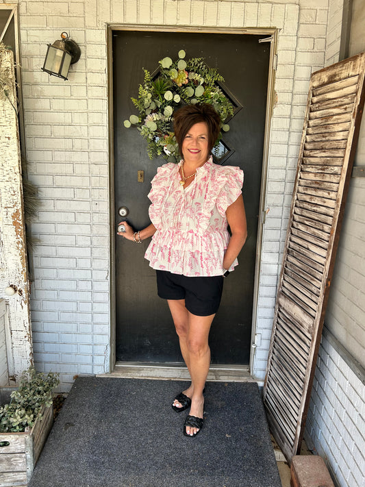 Aster Tiered Ruffled Blouse