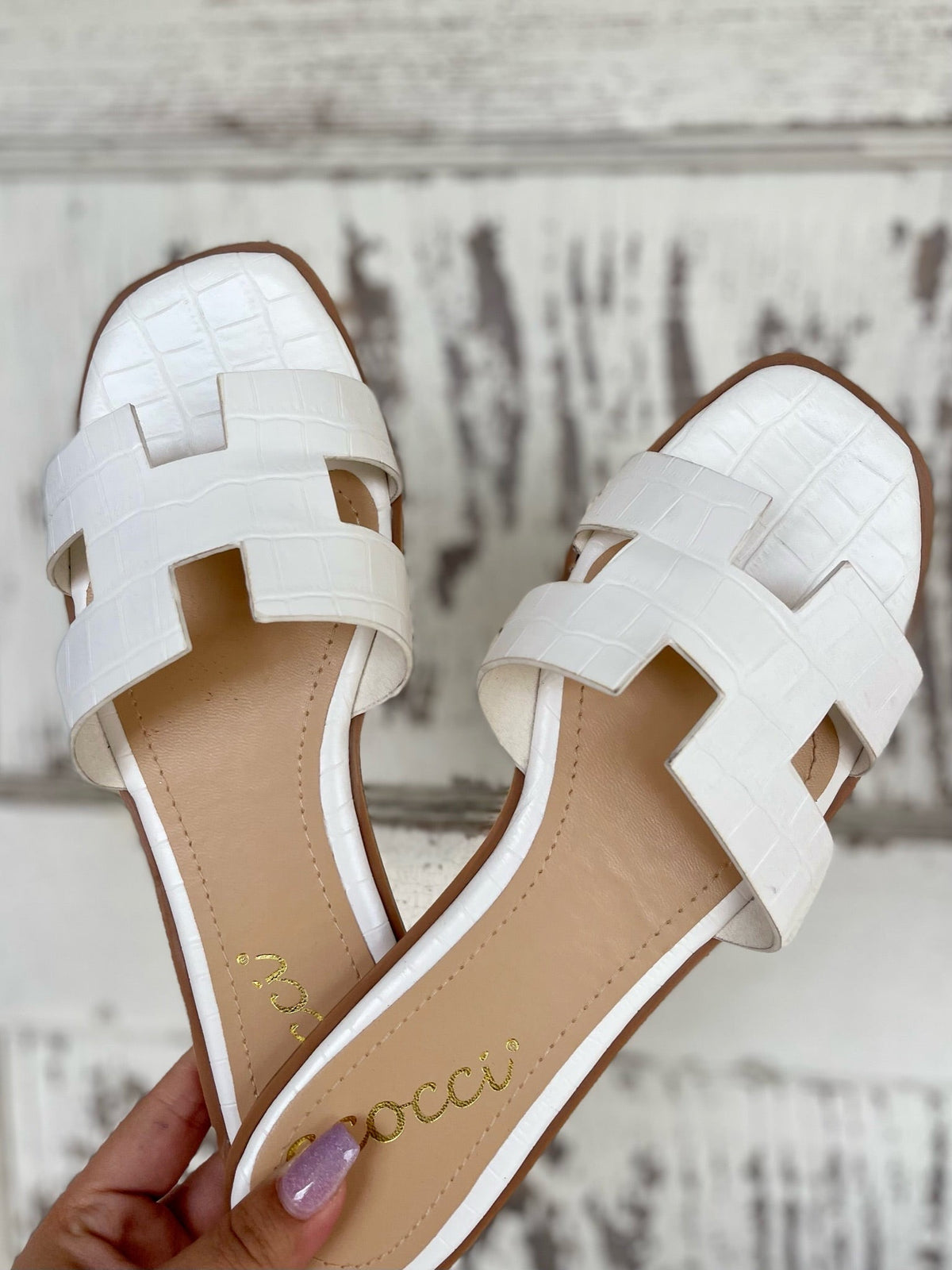 White H-Sandals