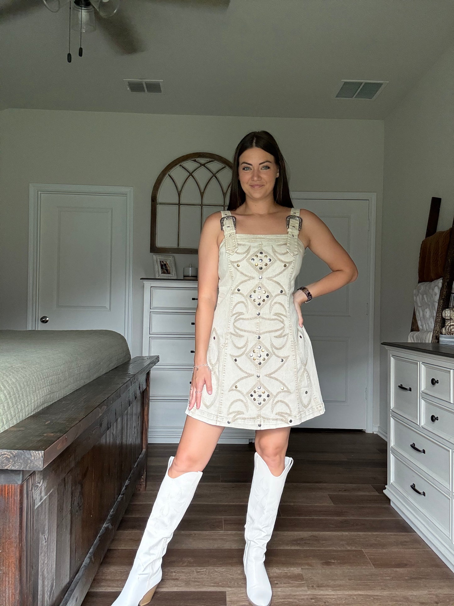 Paisley Denim Dress
