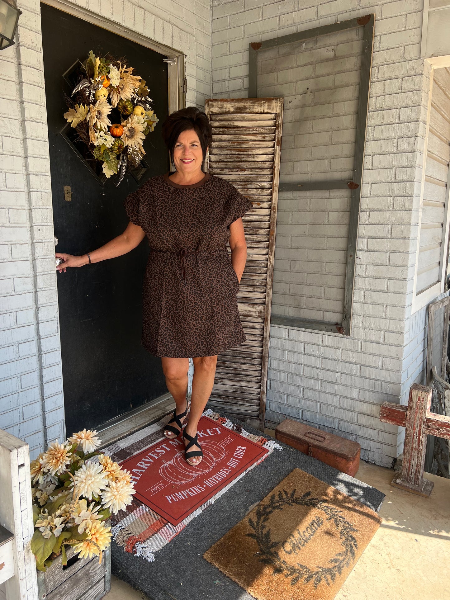 Curvy Leopard Knit Dress