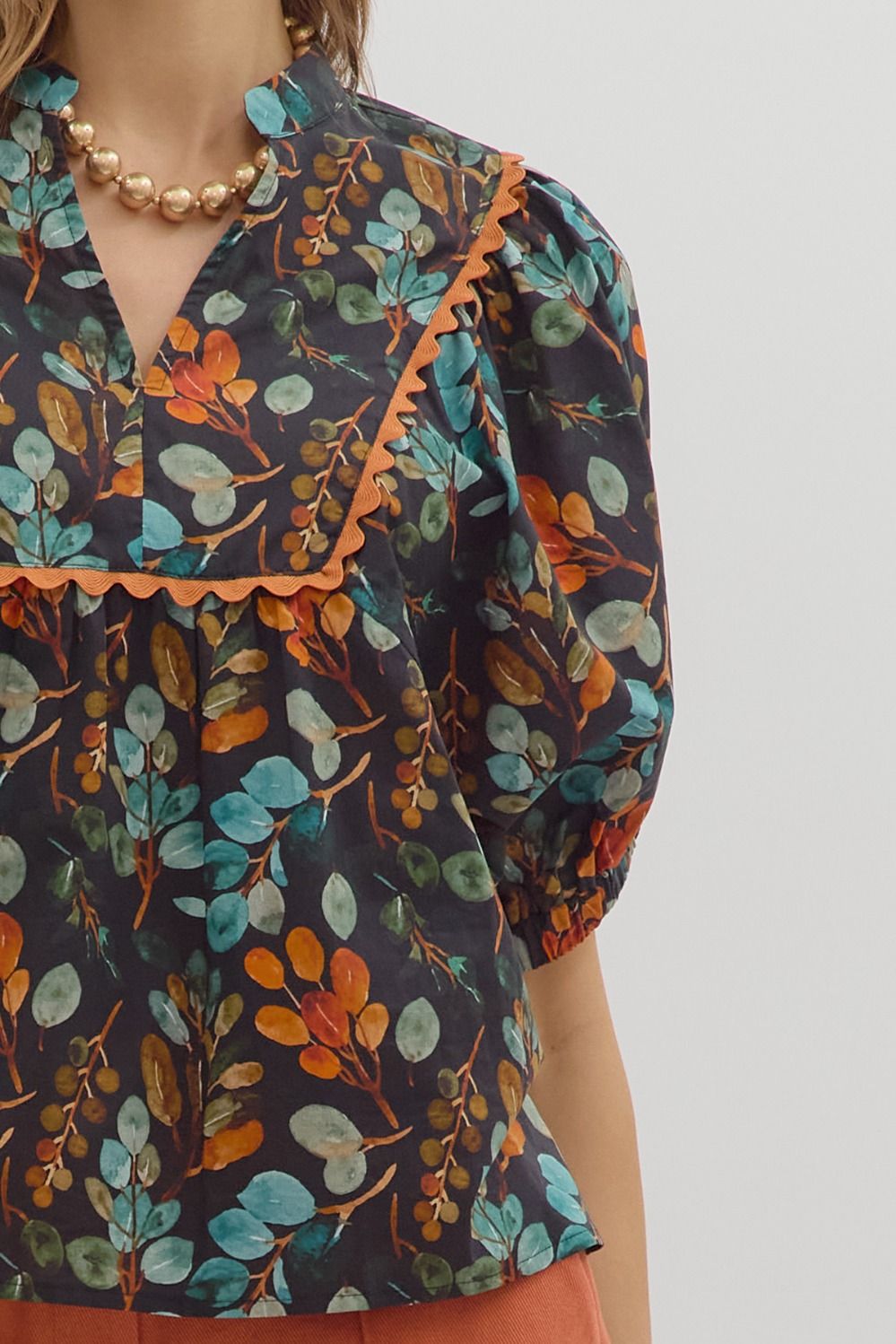 Lacey Botanical Top