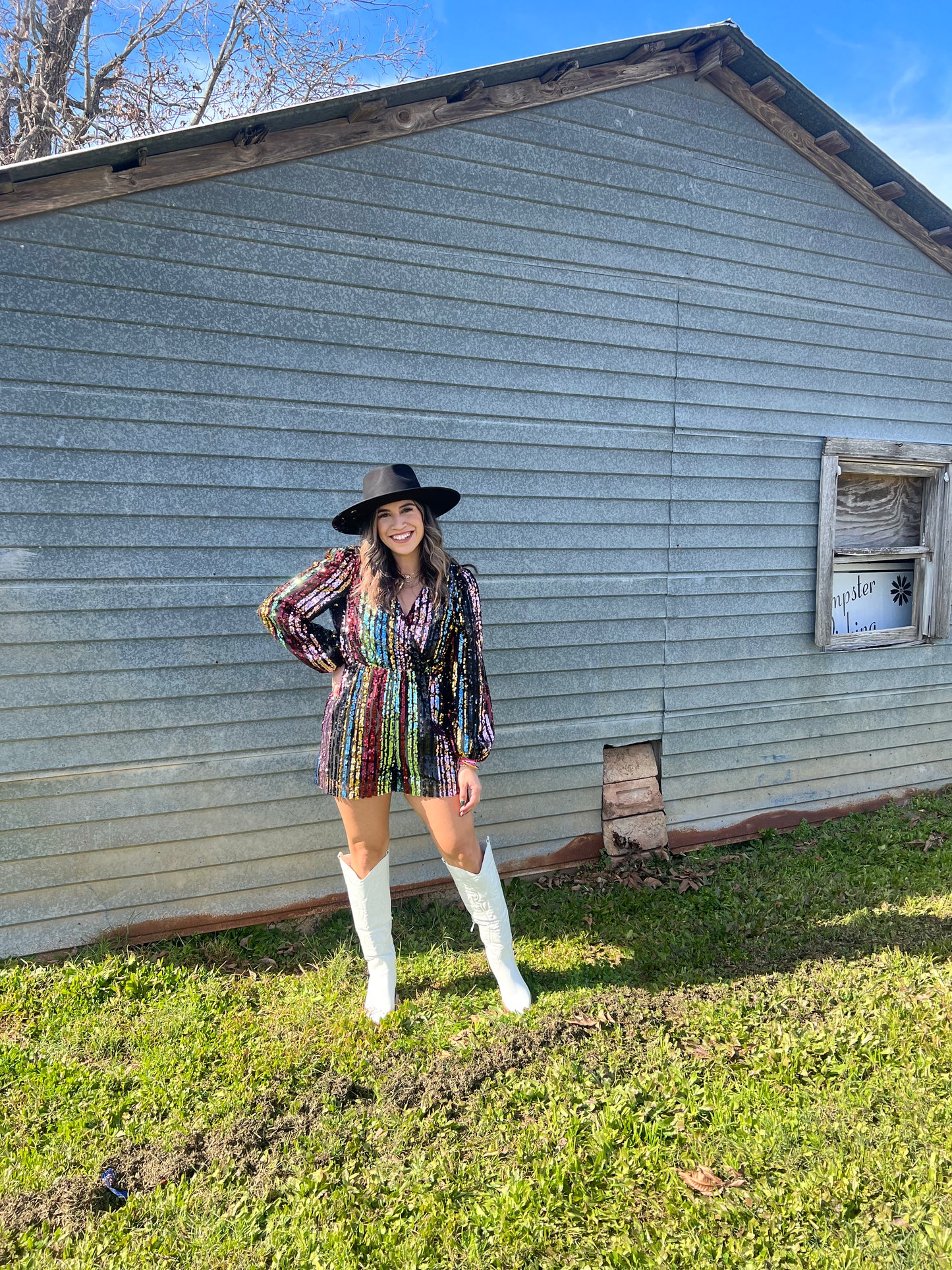 Miss Me Yet Sequin Romper