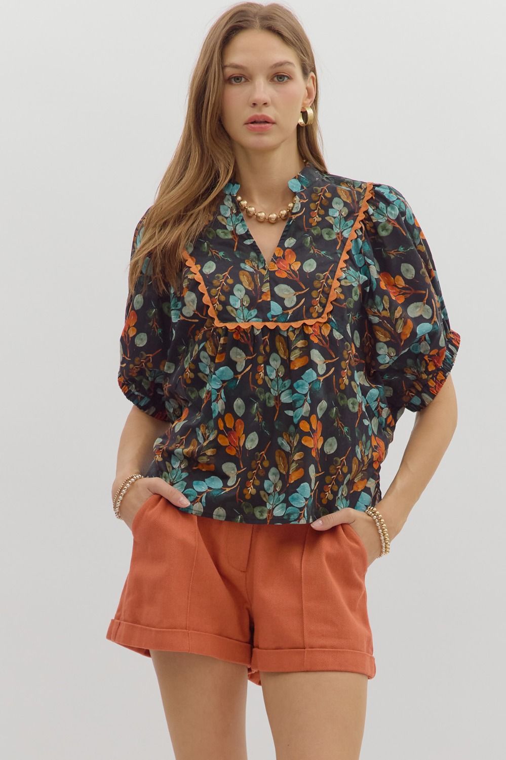 Lacey Botanical Top