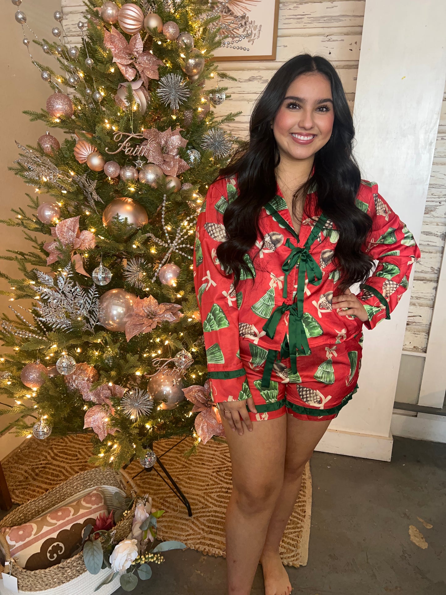 Christmas Satin Set