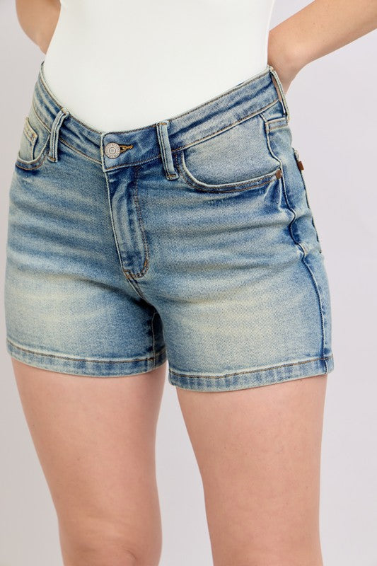 Judy Blue Miranda V-Front Shorts