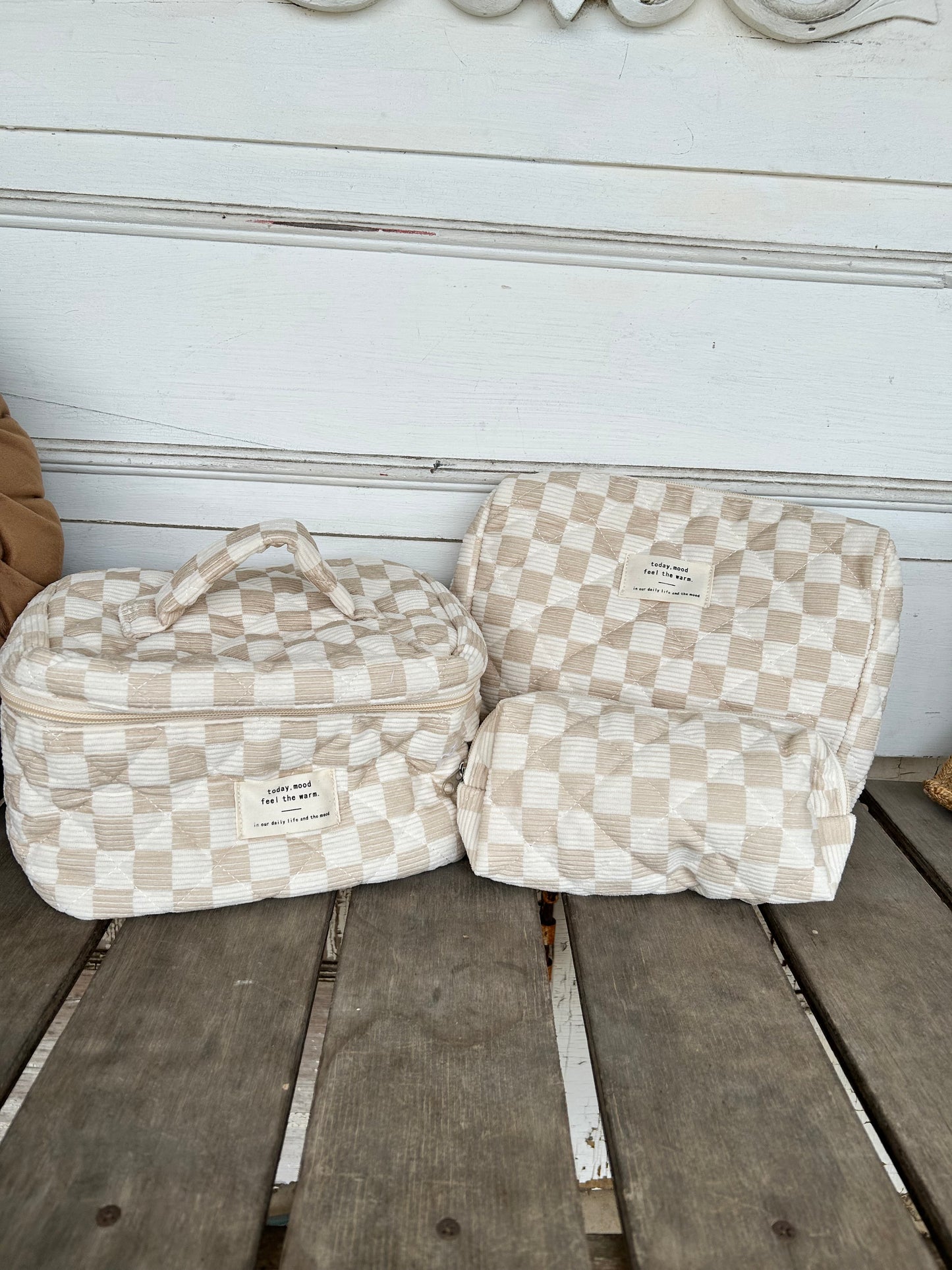 Checkered Bag Set
