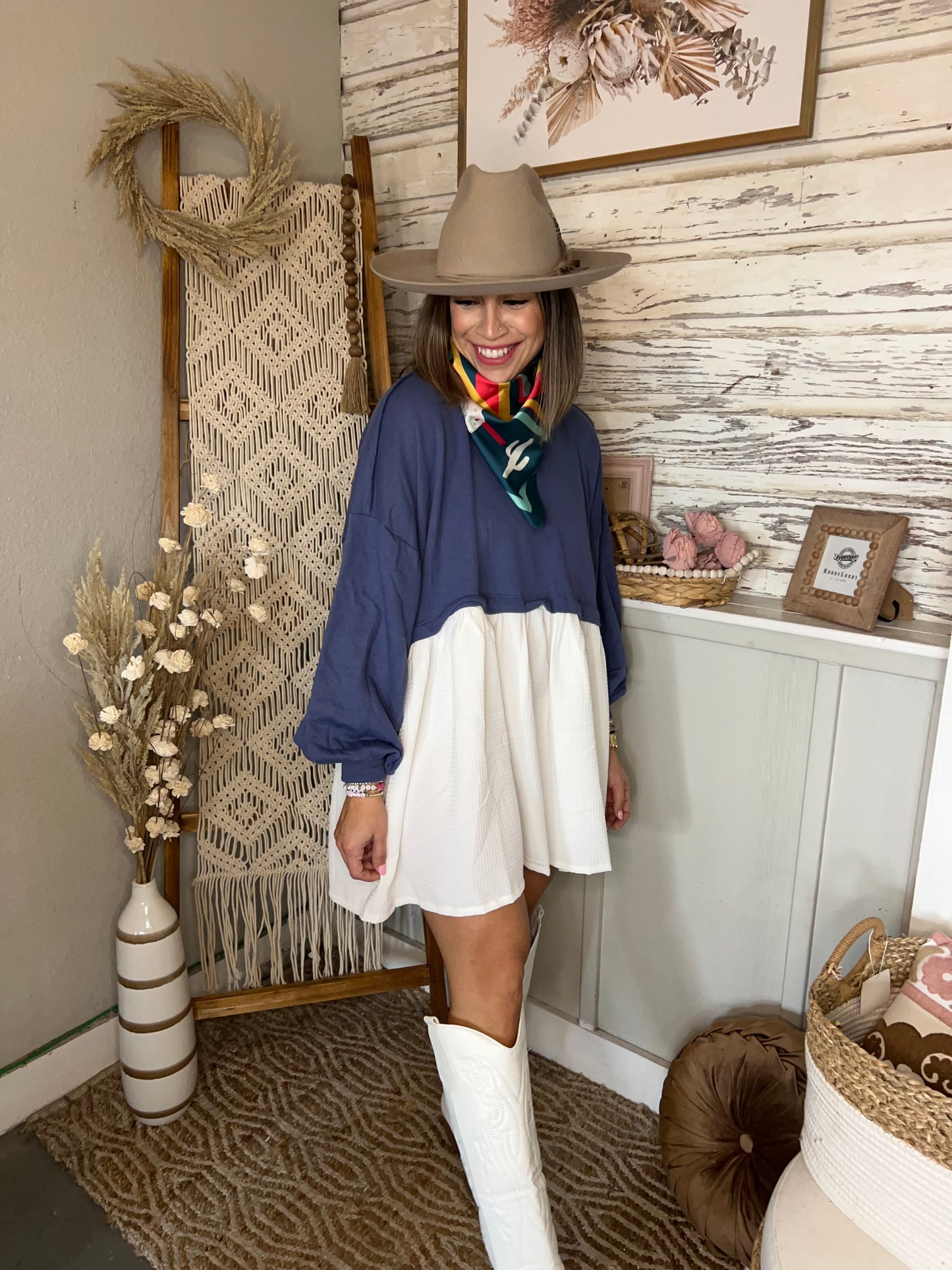Hanna Color Block Mini Dress