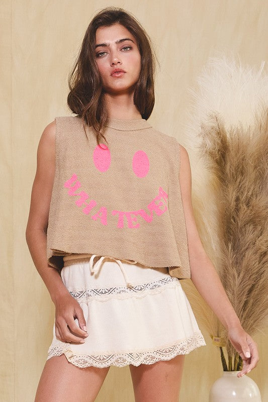 Happy Cropped Tank Top