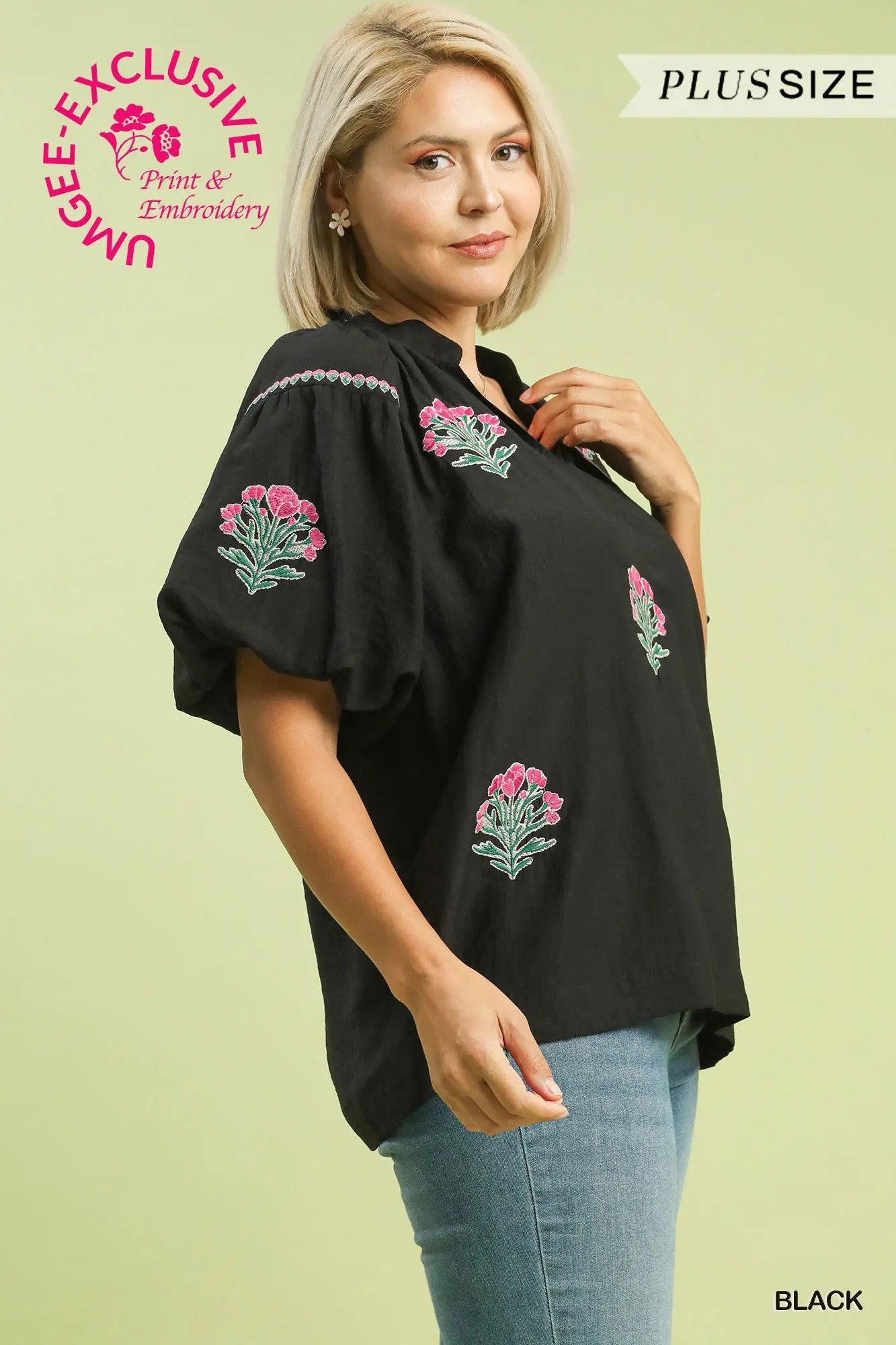 Aria Floral Curvy Top