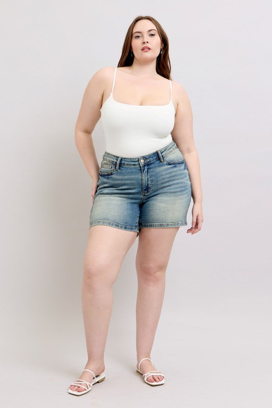 Judy Blue Miranda V-Front Shorts