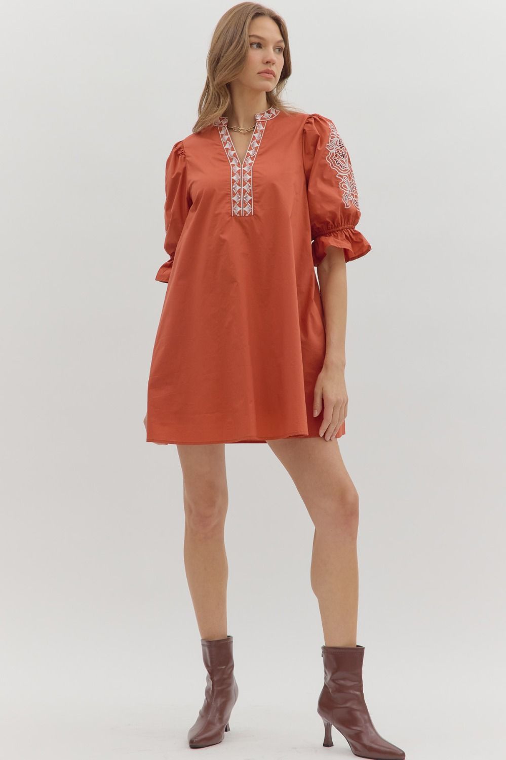 Autumn Embroidered Dress