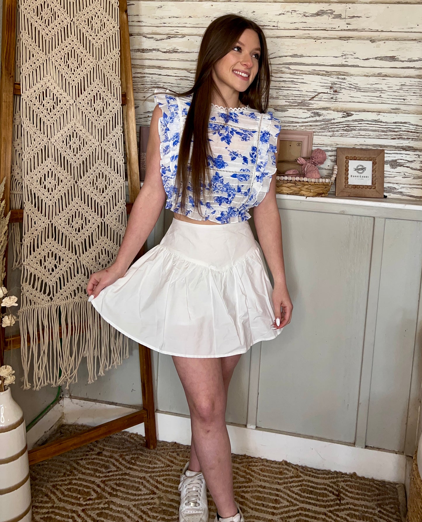 Pretty Heart Poplin Skort
