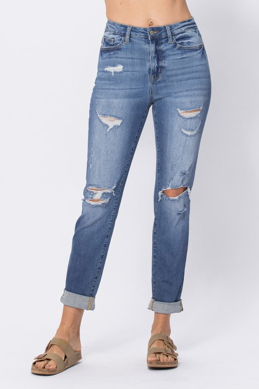 Judy Blue Amelia Curvy Distressed Jeans
