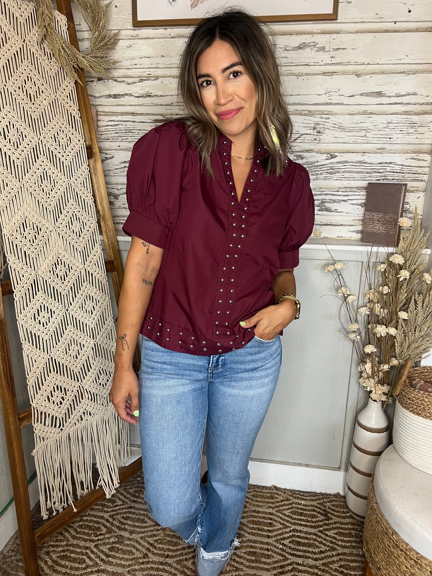 Jenifer Studded Top