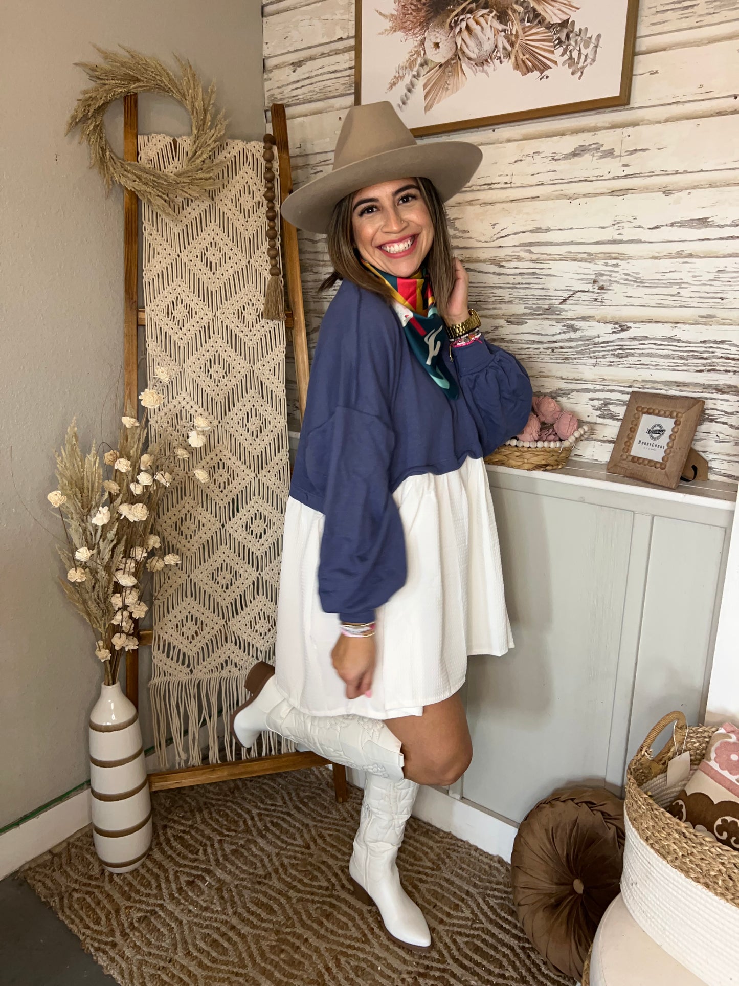 Hanna Color Block Mini Dress