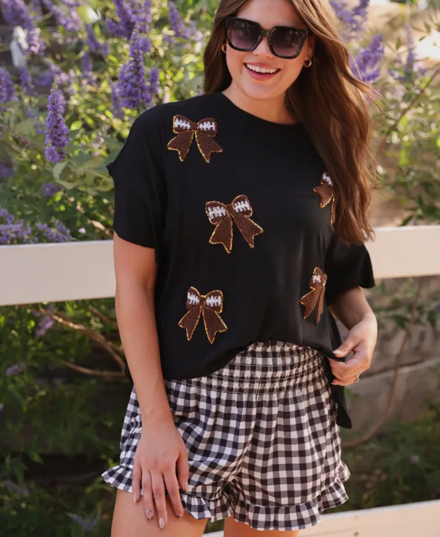 Sideline Sparkle Ruffle Top