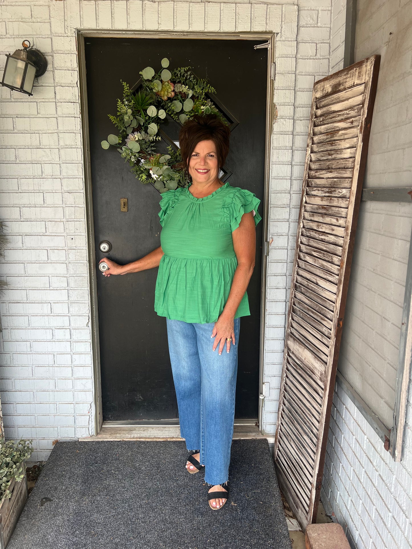 Kelly Ruffle Sleeve Top