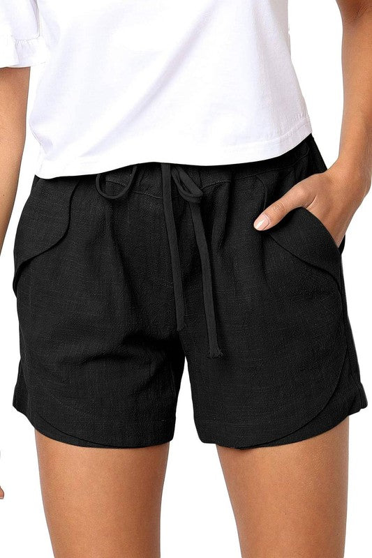 Kasey Curvy Linen Shorts