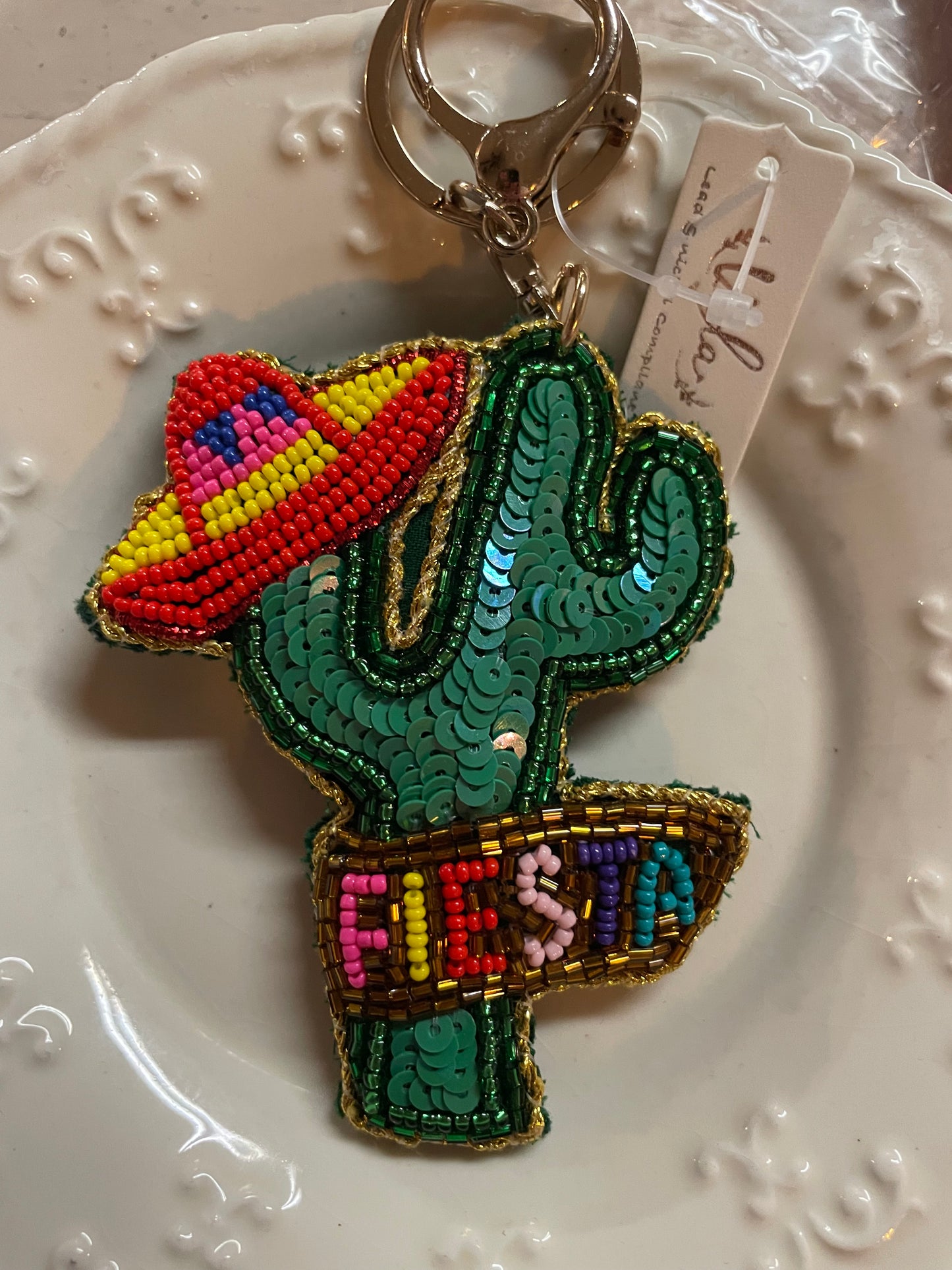 Fiesta Cactus Key Chain