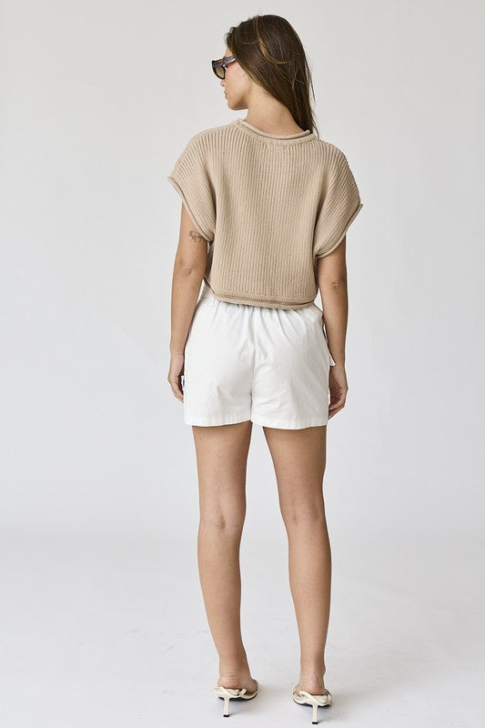 Haylee Cropped Ribbed Knit Top