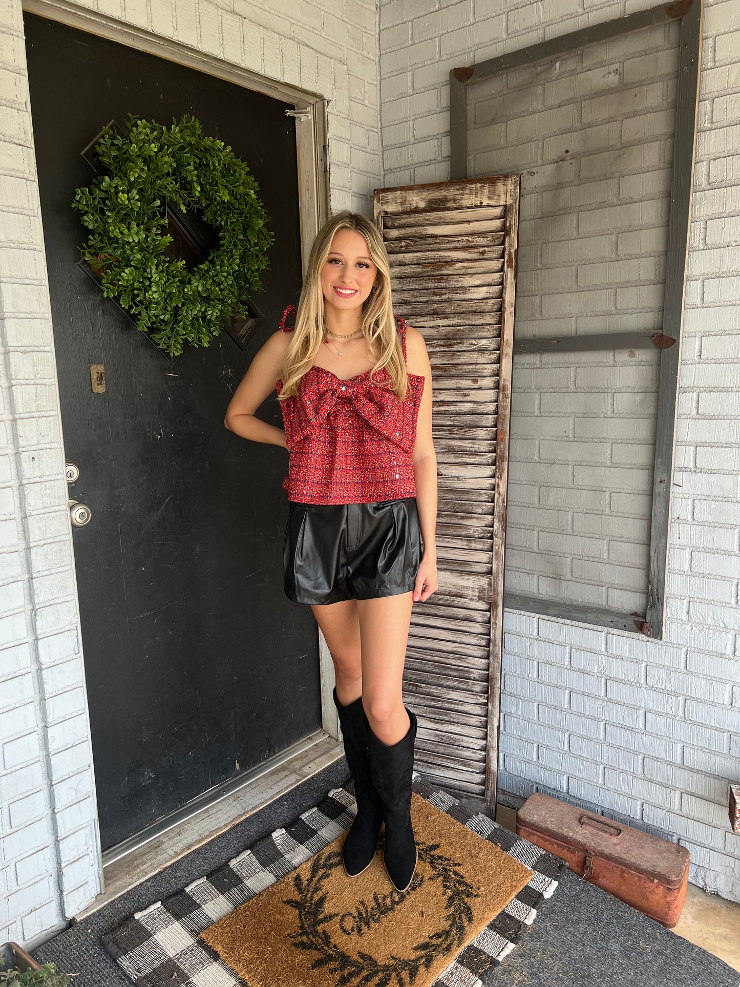 Holly Sequin Bow Top