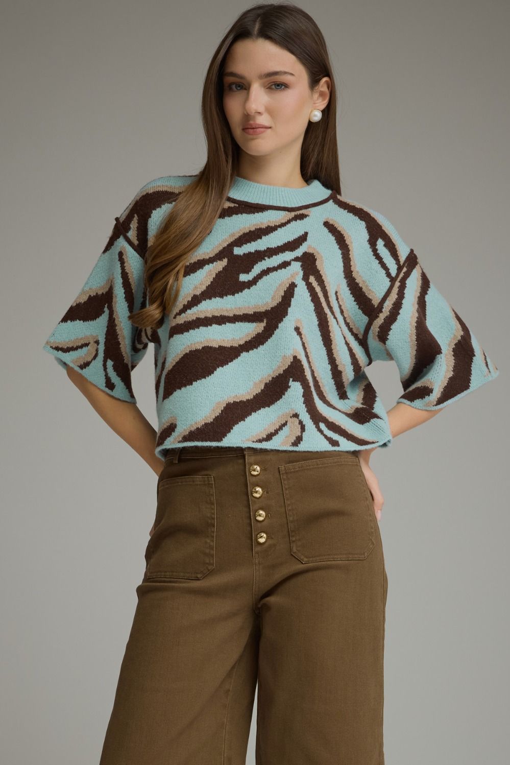 Zadie zebra top