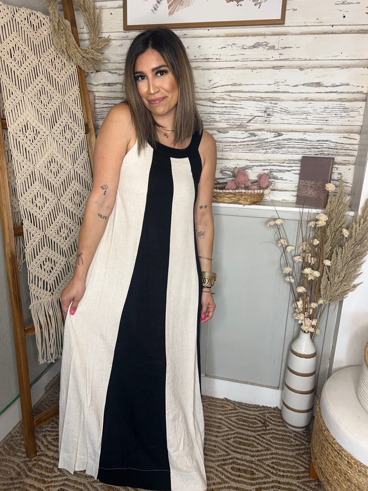 Aleah Color Block Maxi Dress