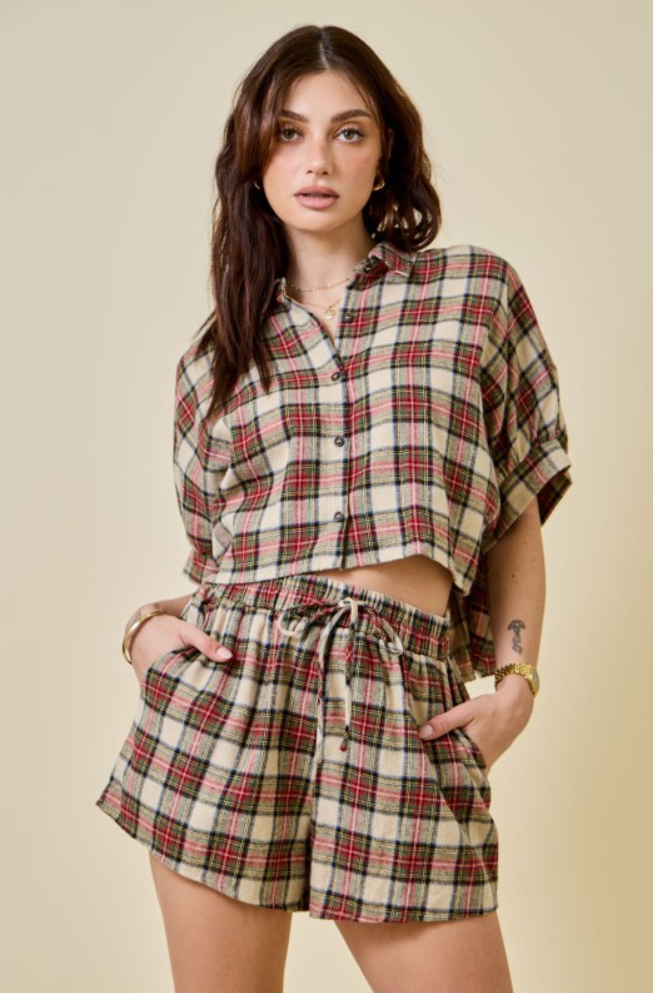 Gloria plaid set