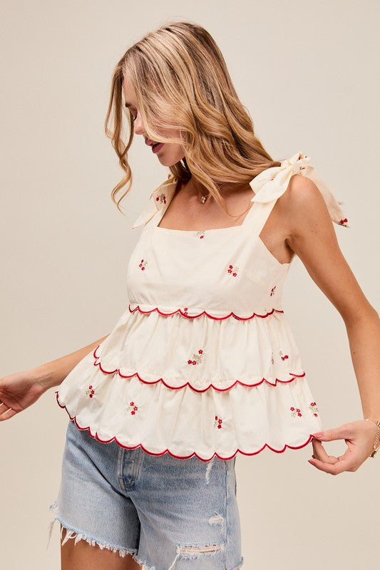 Alexis Embroidered Reversible Top