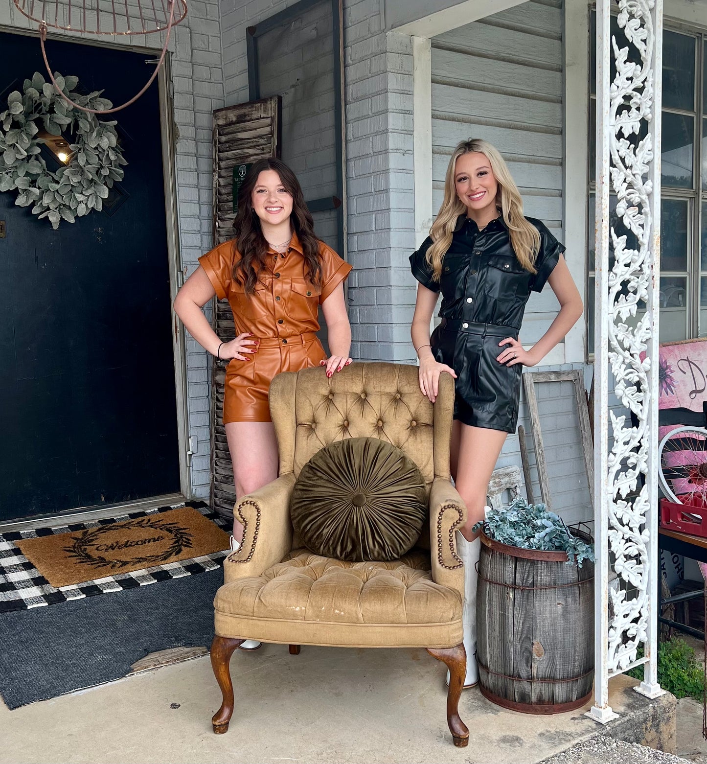 Lindsey Leather Romper