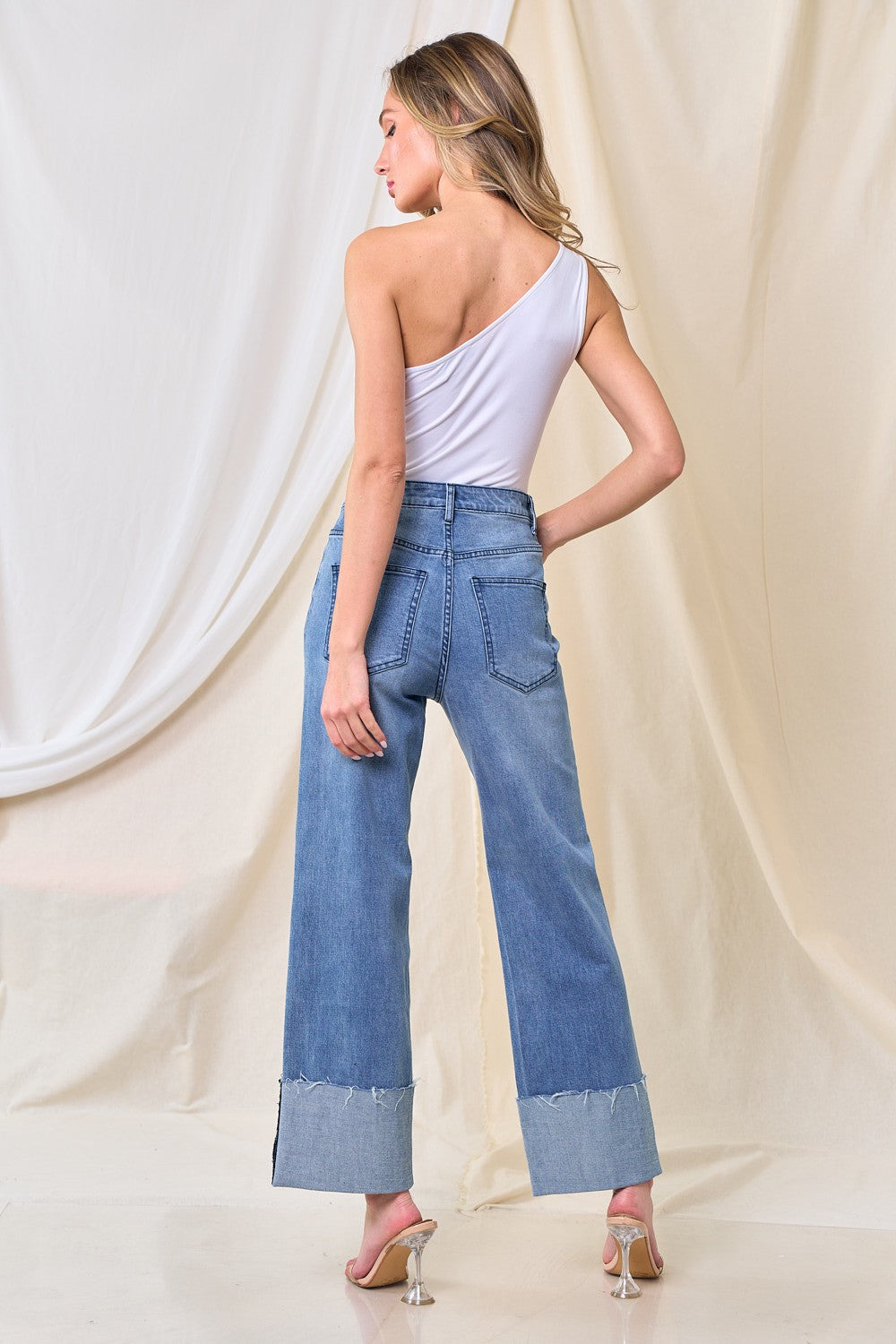 Karen Boyfriend Cut Cuffed Jeans