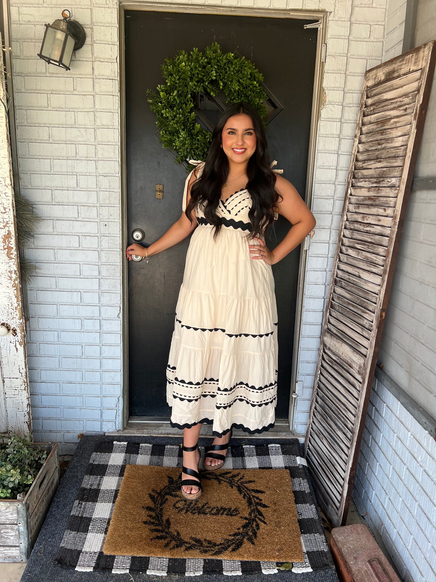 Bethany Ric Rac Trim Maxi Dress