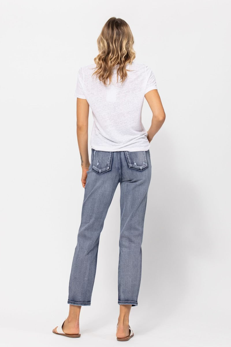 Judy Blue High Rise Destroyed Boyfriend Curvy Jeans