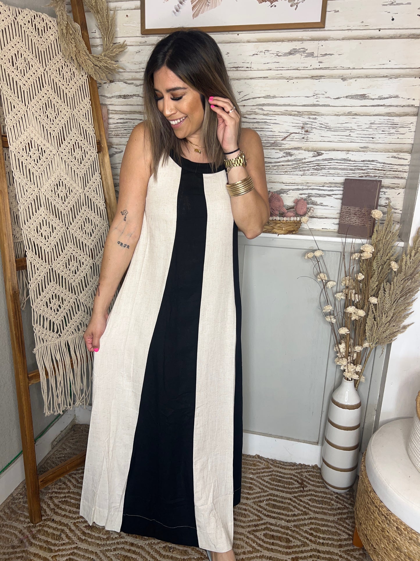 Aleah Color Block Maxi Dress