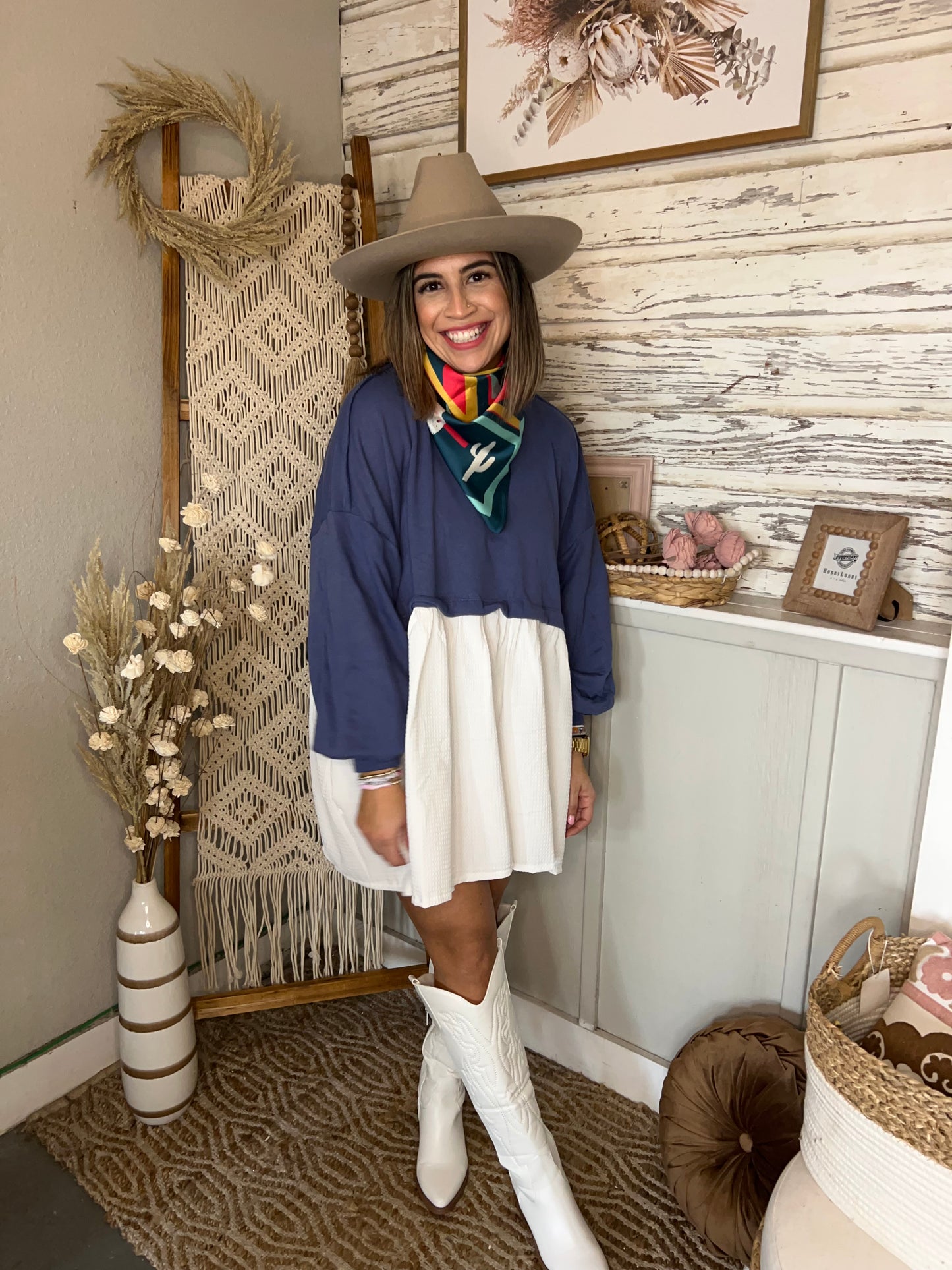 Hanna Color Block Mini Dress