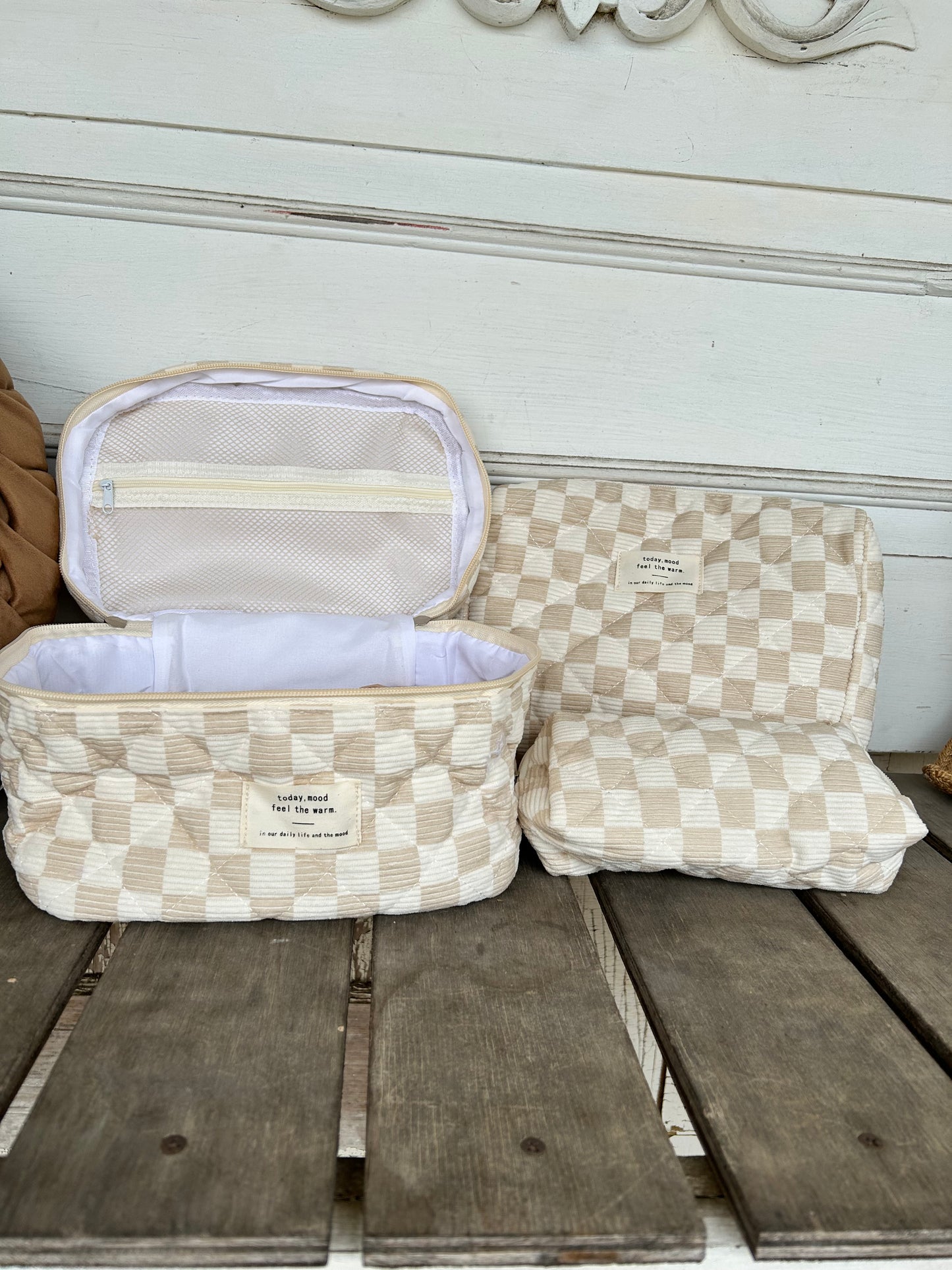 Checkered Bag Set