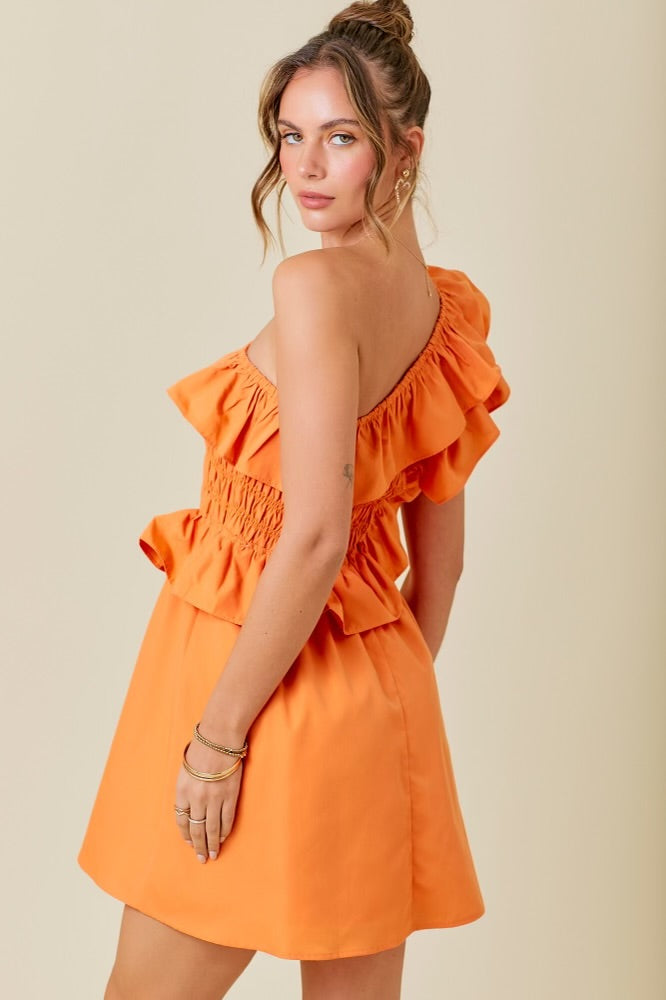 You Can’t Resist One Shoulder Mini Dress