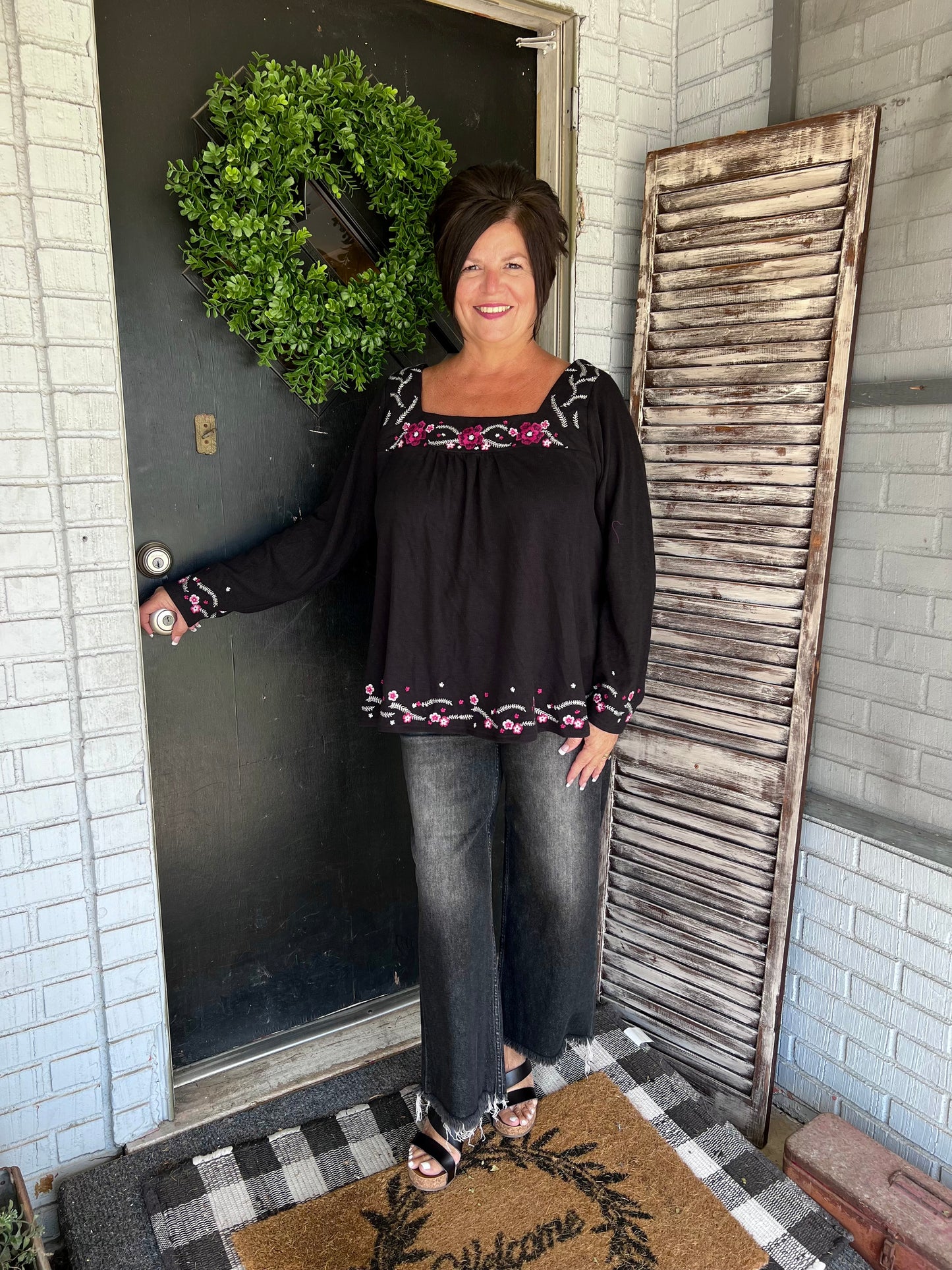 Emily EmbroideredTop