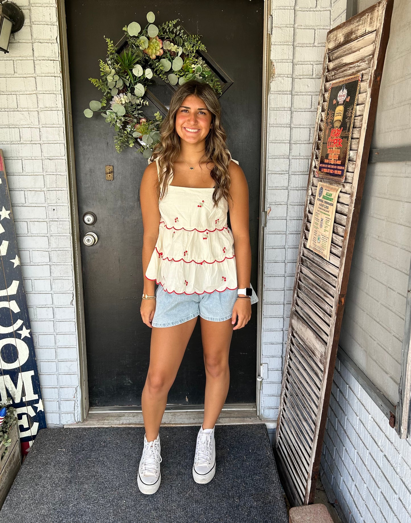 Alexis Embroidered Reversible Top