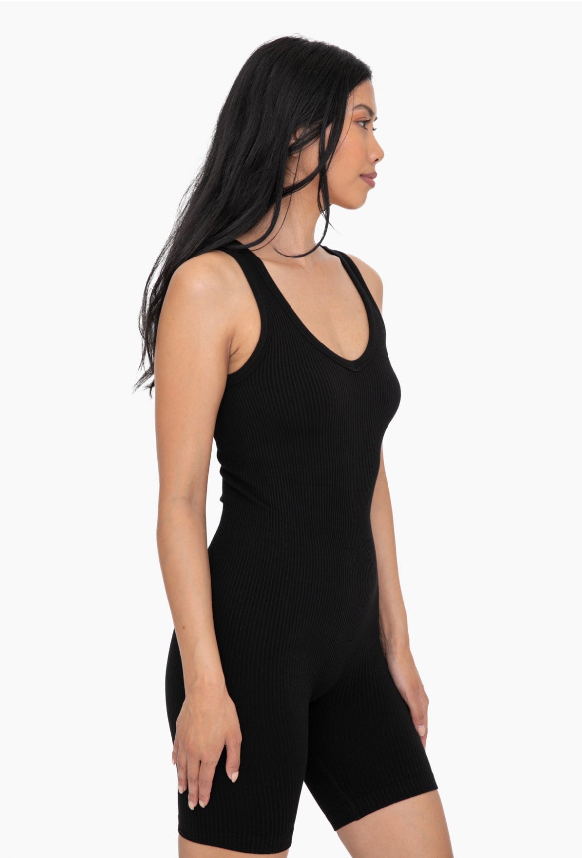 Jillian Mid Thigh Ribbed Bodysuit