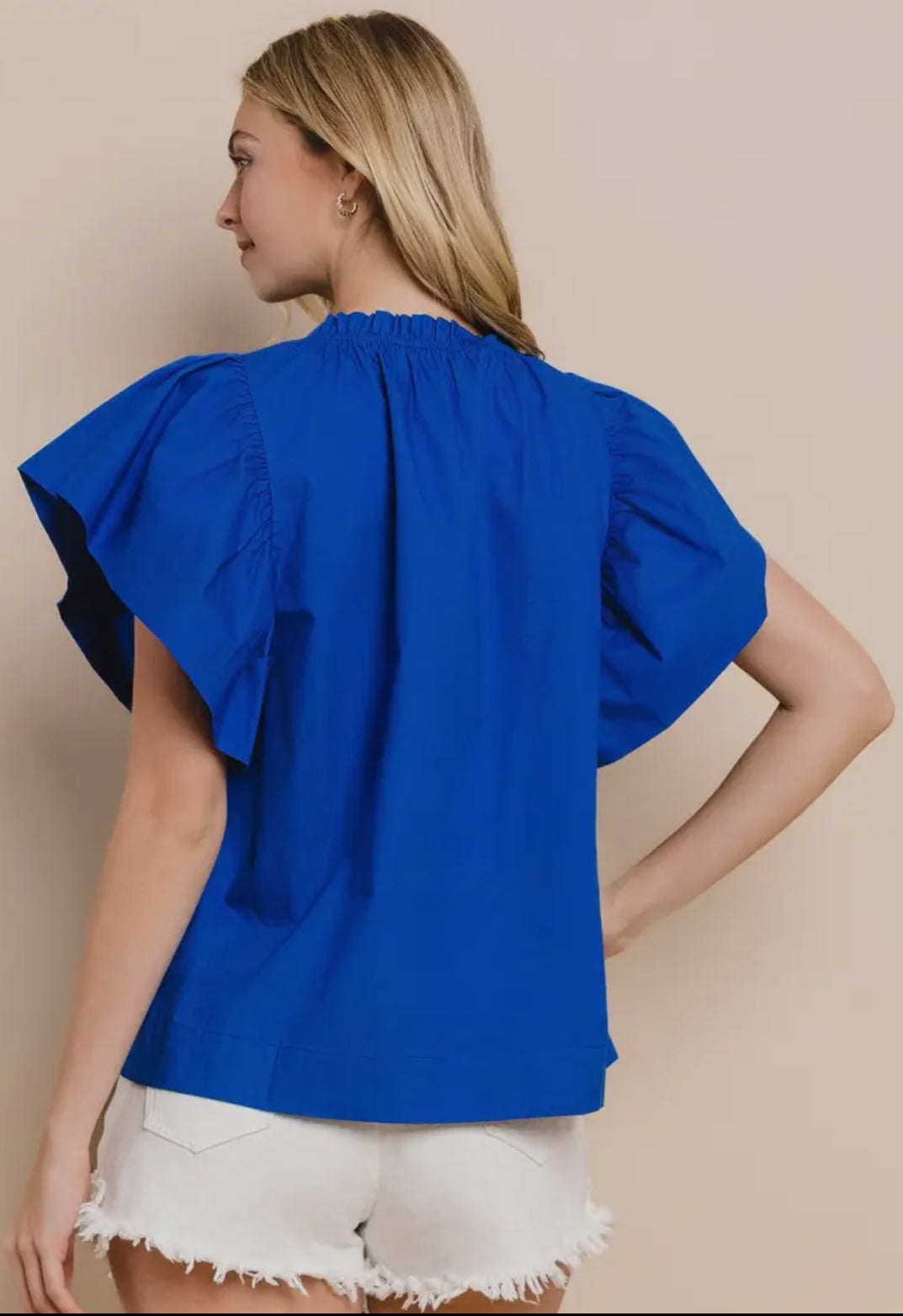GameDay Sequin Football Poplin Top