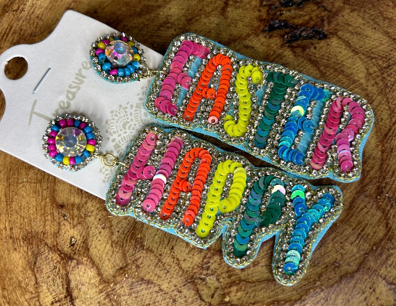 Happy Easter Sequin Earrings