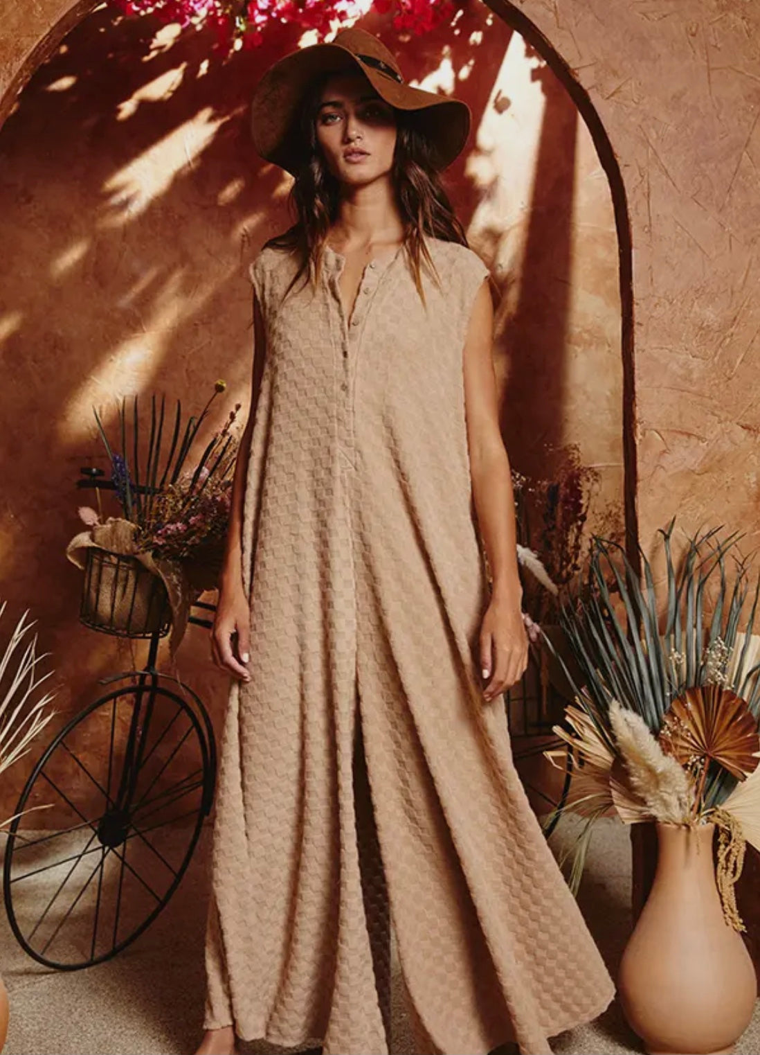 Adriana Textured Knit Jumpsuit