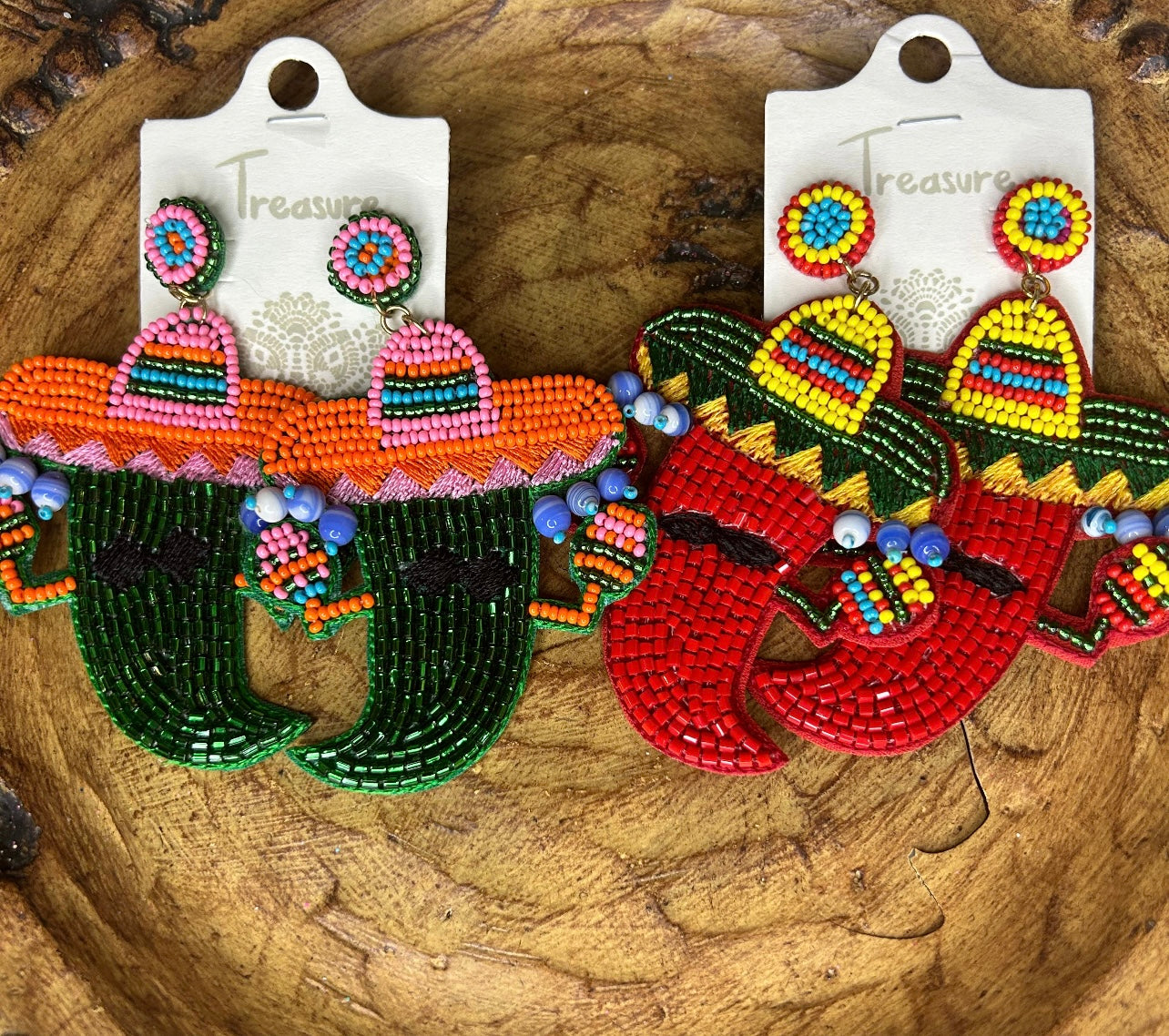 Jalapeño Beaded Earrings