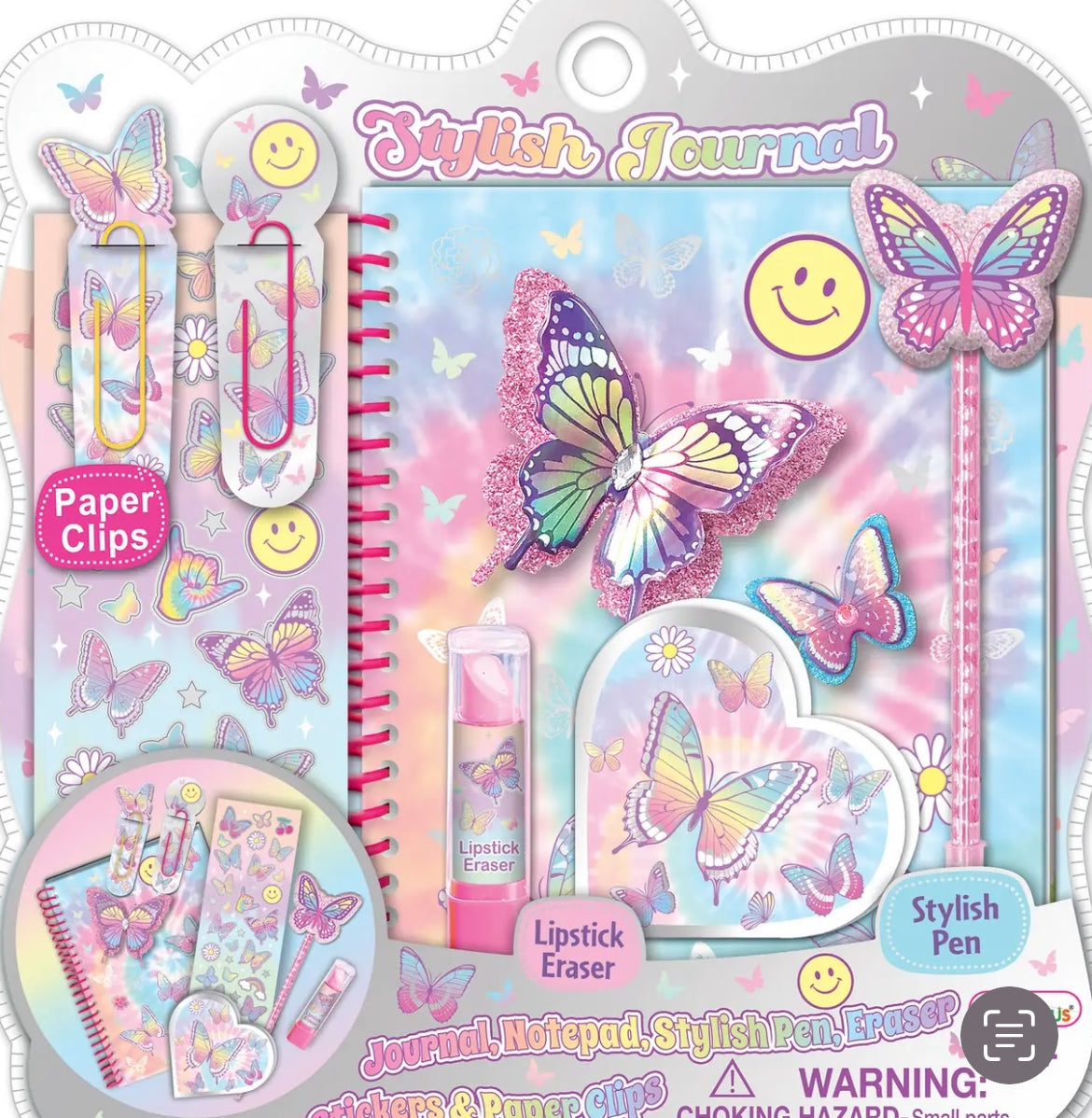 Stylish Journal, Tie Dye Butterfly