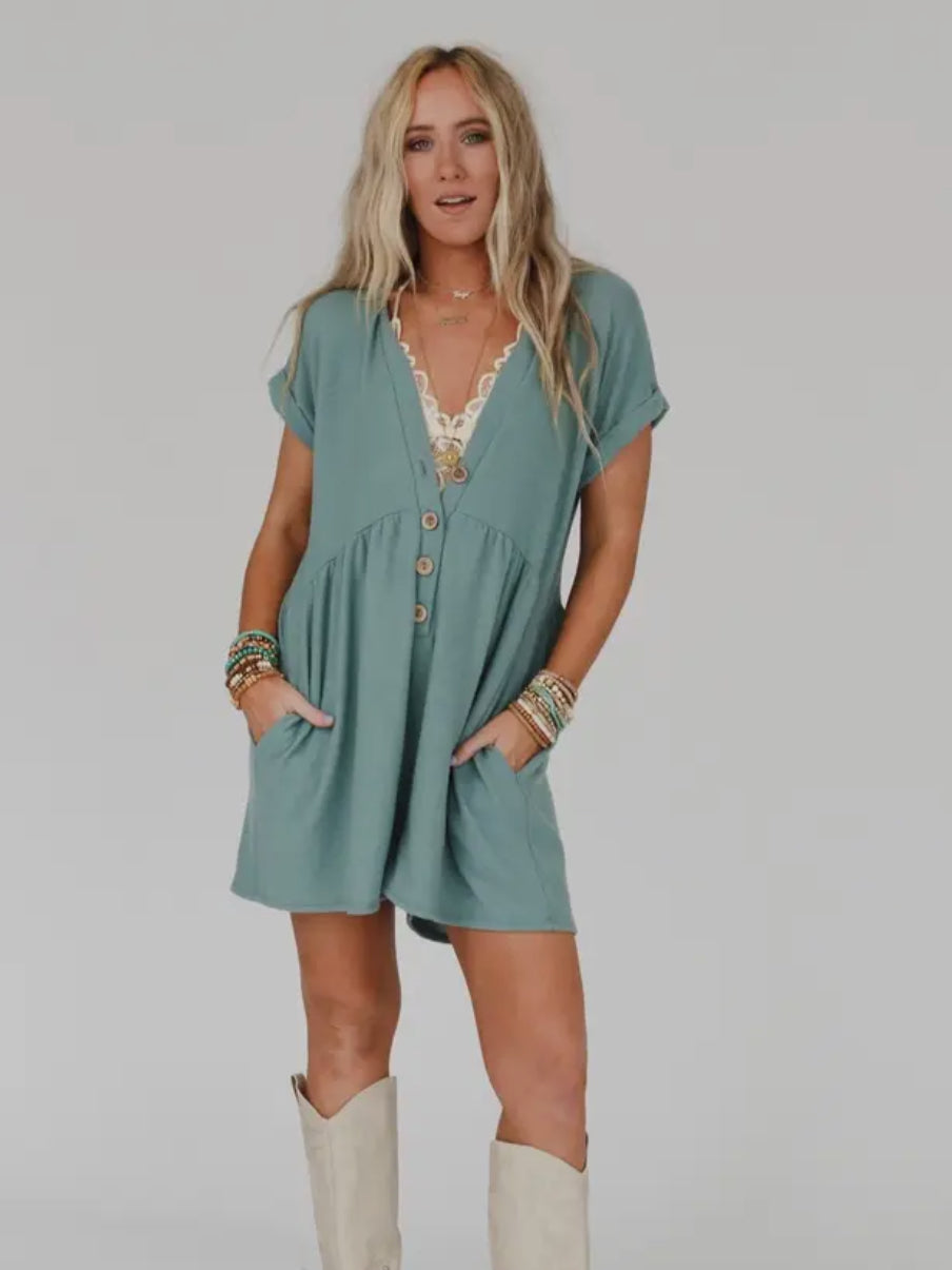 Sage & Wildflowers Romper